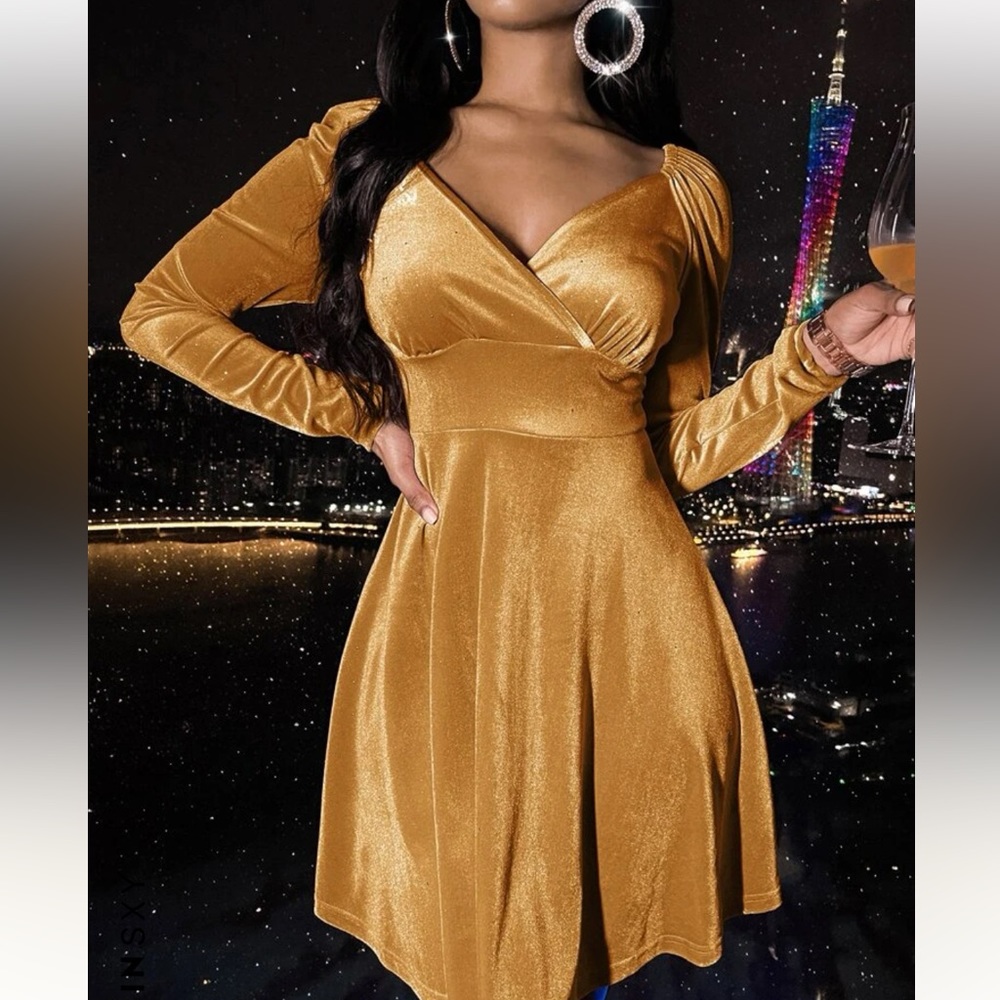 Velvet A - line dress